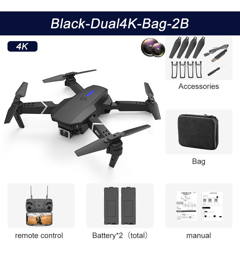 E88pro Rc Drone Com Câmera 1080p Hd