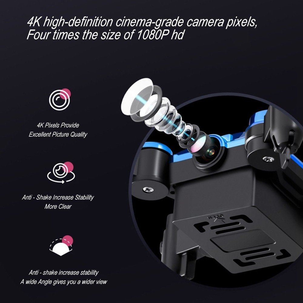Mini Drone 4k Pequeno Uav Drones Aéreos Smart Hover 50x Zoom - Imagem 5
