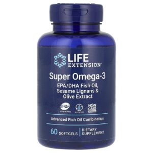 Life Extension, Super Ômega-3, 60 Cápsulas Softgel