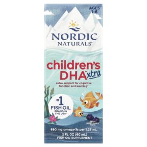 Nordic Naturals, Children's DHA Xtra, de 1 a 6 Anos de Idade, Frutos Silvestres, 880 mg, 60 ml (2 fl oz)