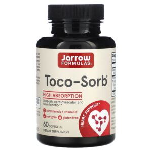 Jarrow Formulas, Toco-Sorb, 60 Cápsulas Softgels