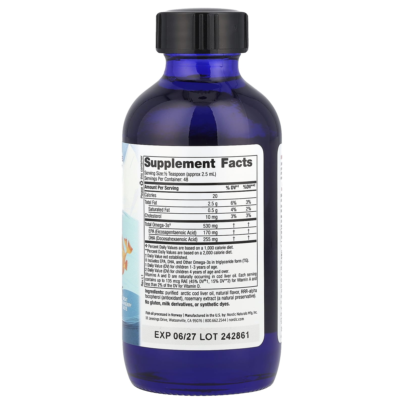 Nordic Naturals, Children's DHA™, Acima de 1 Ano de Idade, Morango, 119 ml (4 fl oz) - Imagem 2