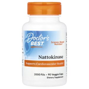 Doctor's Best, Nattokinase, 2.000 UFs, 90 Cápsulas Vegetais