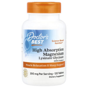 Doctor's Best, Magnésio de Alta Absorção, 120 Comprimidos (100 mg por Comprimido)