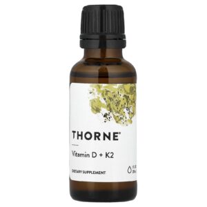 Thorne, Vitamina D + K2, 30 ml (1 fl oz)