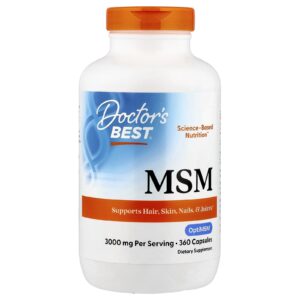 Doctor's Best, MSM com OptiMSM®, 360 Cápsulas (1.000 mg por Cápsula)