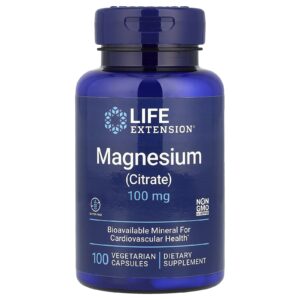 Life Extension, Magnésio (Citrato), 100 mg, 100 Cápsulas Vegetarianas