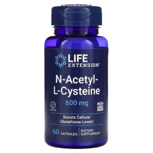 Life Extension, Acetilcisteína, 600 mg, 60 Cápsulas