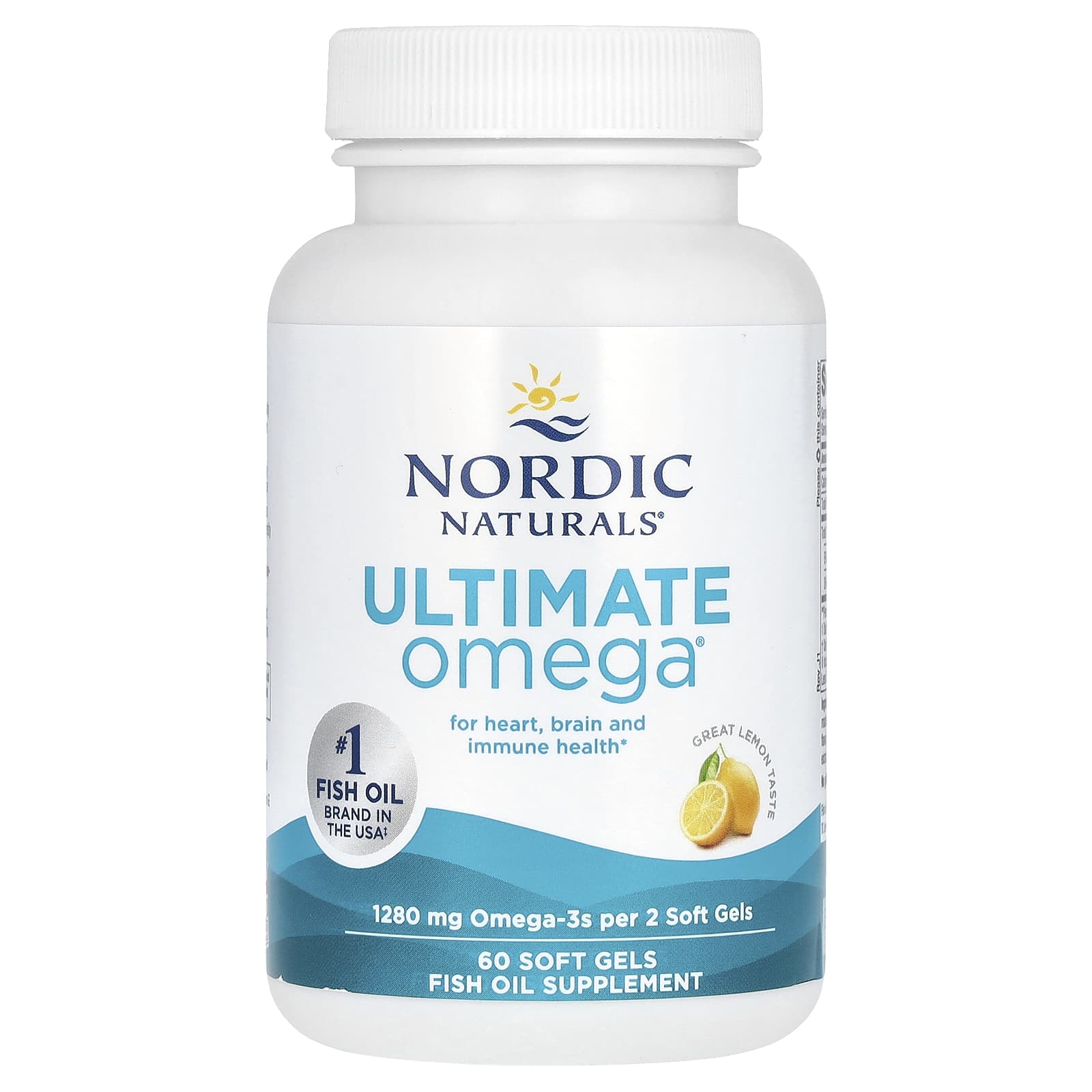 Nordic Naturals, Ultimate Omega, Limão, 60 Cápsulas Softgel (640 mg por Cápsula Softgel) - Imagem 3