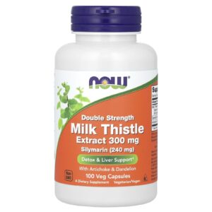 NOW Foods, Extrato de Cardo-mariano, 300 mg, 100 Cápsulas Vegetais