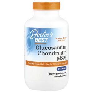 Doctor's Best, Glicosamina, Condroitina e MSM, 360 Cápsulas Vegetais