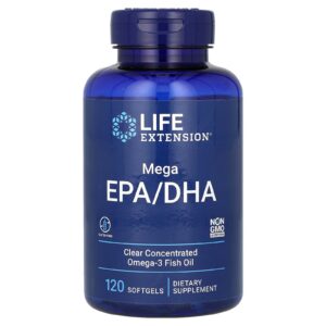 Life Extension, Mega EPA/DHA, 120 Cápsulas Softgel (1.000 mg por Cápsula Softgel)