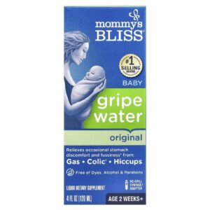 Mommy's Bliss, Gripe Water Original, a Partir de 2 Semanas de Idade, 120 ml (4 fl oz)