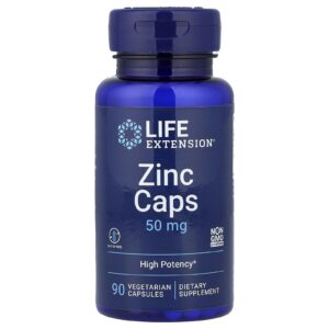 Life Extension, Cápsulas de Zinco, Alta Potência, 50 mg, 90 Cápsulas Vegetarianas
