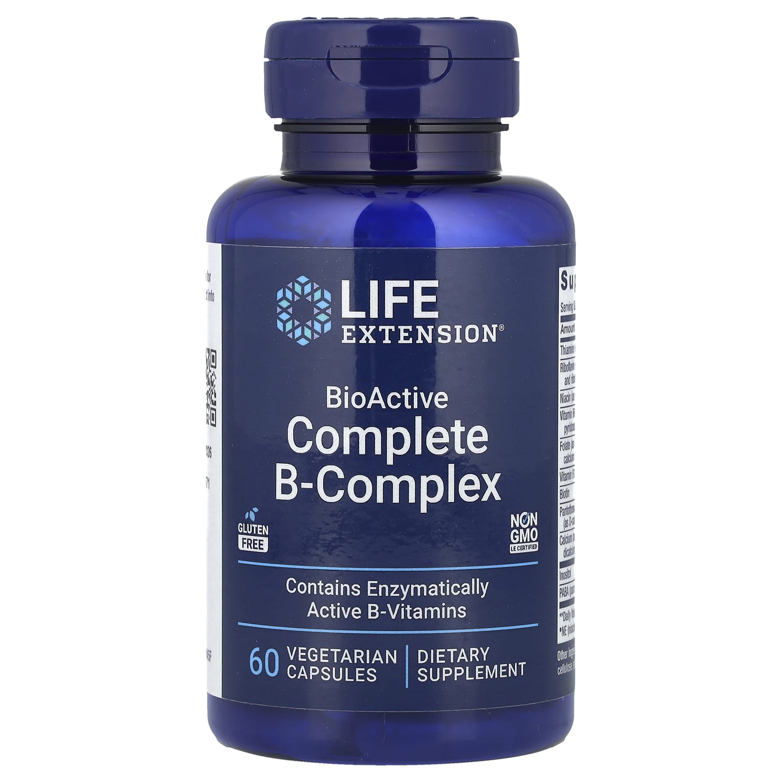 Life Extension, Complexo B Completo, BioAtivo, 60 Cápsulas Vegetarianas