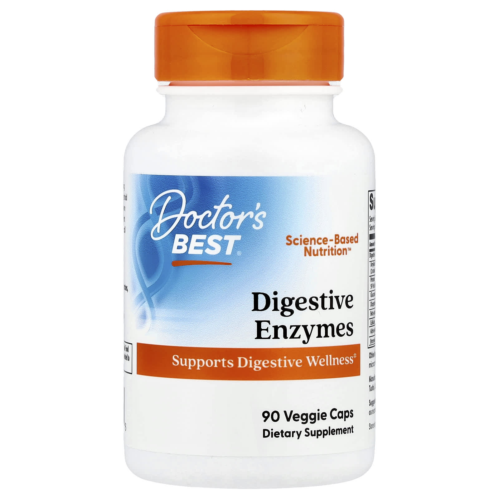 Doctor's Best, Enzimas Digestivas, 90 Cápsulas Vegetais