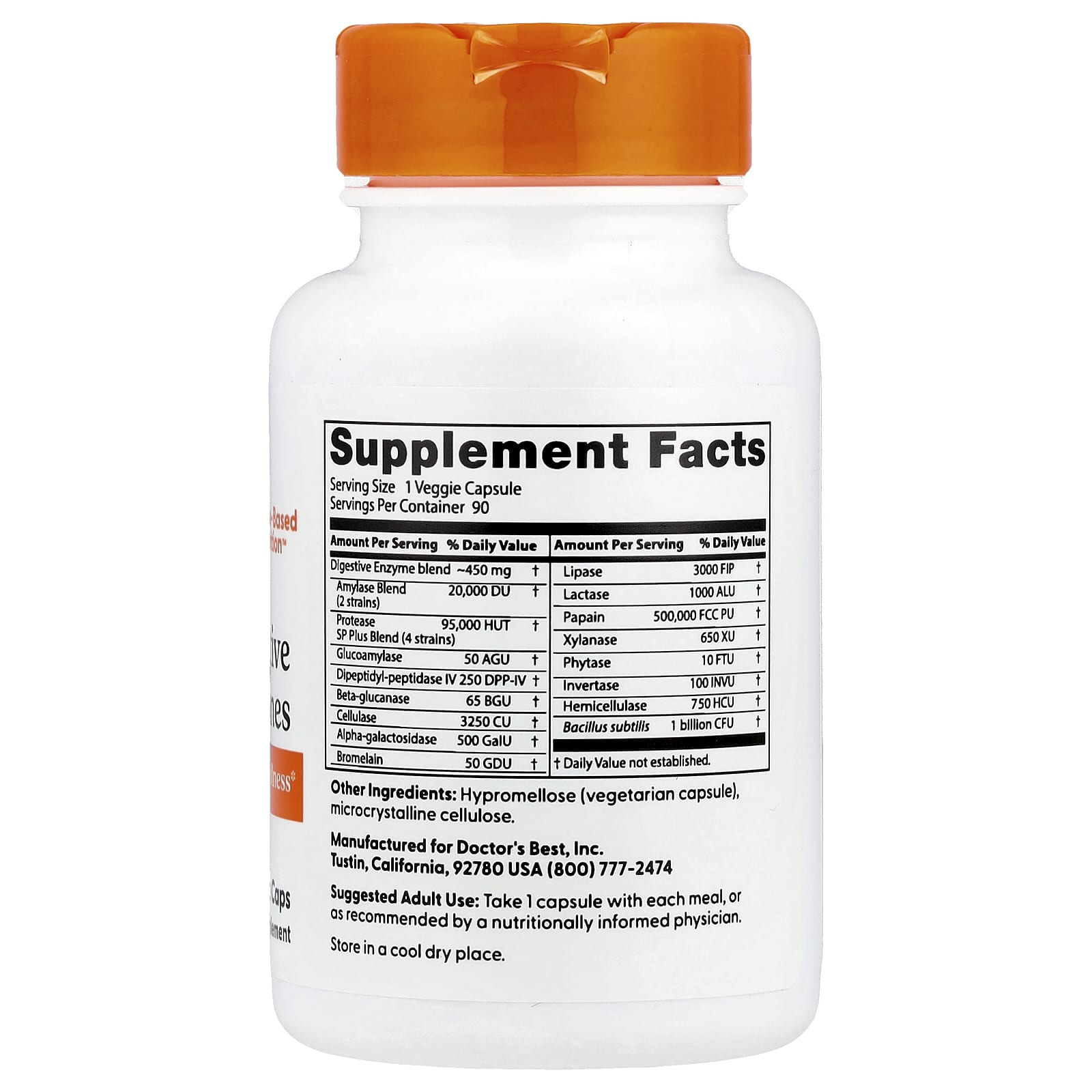 Doctor's Best, Enzimas Digestivas, 90 Cápsulas Vegetais - Imagem 2