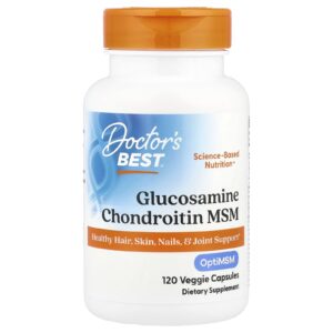 Doctor's Best, Glicosamina, Condroitina e MSM, 120 Cápsulas Vegetais