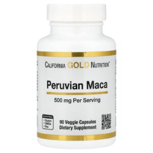 California Gold Nutrition, Maca Peruana, 500 mg, 90 Cápsulas Vegetais