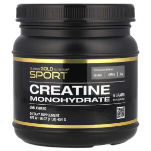 California Gold Nutrition, Sport, Creatina Mono-hidratada, Sem Sabor, 454 kg (1 lb)