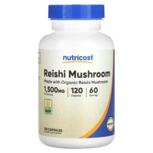 Nutricost, Cogumelo Reishi, 120 Cápsulas (750 mg por Cápsula)