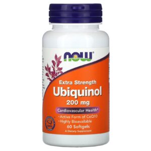 NOW Foods, Ubiquinol, 200 mg, 60 Cápsulas Softgel