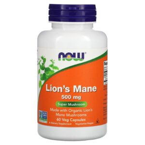 NOW Foods, Juba de Leão, 500 mg, 60 Cápsulas Vegetais