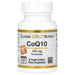 California Gold Nutrition, CoQ10, 100 mg, 30 Cápsulas Softgel Vegetais