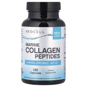 NeoCell, Peptídeos de Colágeno Marinho + Ácido Hialurônico, 120 Cápsulas