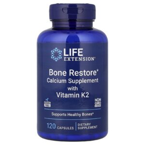 Life Extension, Bone Restore com Vitamina K2, 120 Cápsulas