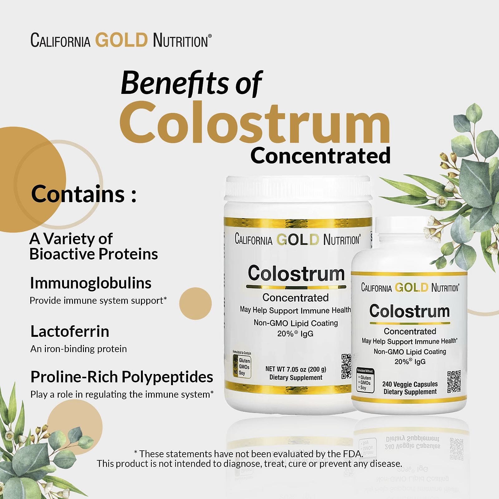 California Gold Nutrition, Colostro em Pó, Concentrado, 200 g (7,05 oz) - Imagem 8
