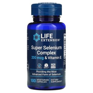 Life Extension, Complexo Super Selênio e Vitamina E, 200 mcg, 100 Cápsulas Vegetarianas