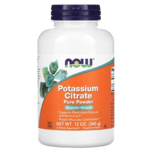 NOW Foods, Citrato de Potássio Puro em Pó, 340 g (12 oz)