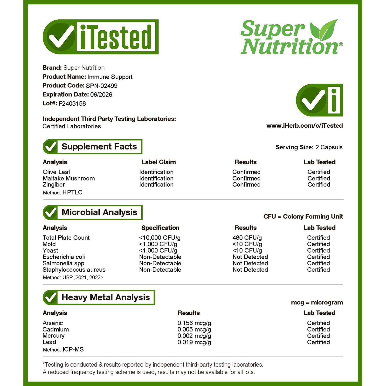 Super Nutrition, Immune Support com Arabinogalactan, Extrato de Cogumelo Maitake, Extrato de Eleutero e Extrato de Chá Verde, 60 Cápsulas Vegetais - Imagem 4