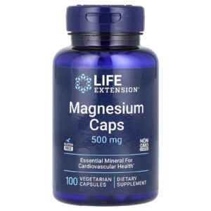 Life Extension, Cápsulas de Magnésio, 500 mg, 100 Cápsulas Vegetarianas