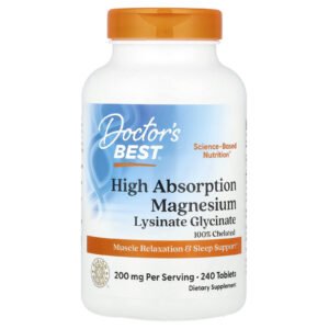 Doctor's Best, Magnésio de Alta Absorção, 240 Comprimidos (100 mg por Comprimido)