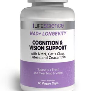 1Life Science NAD+ Longevity Cognition & Vision Support -- 60 Cápsulas Vegetarianas