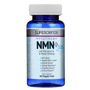 1Life Science NMN+ 500 Platinum -- 60 Cápsulas Vegetais