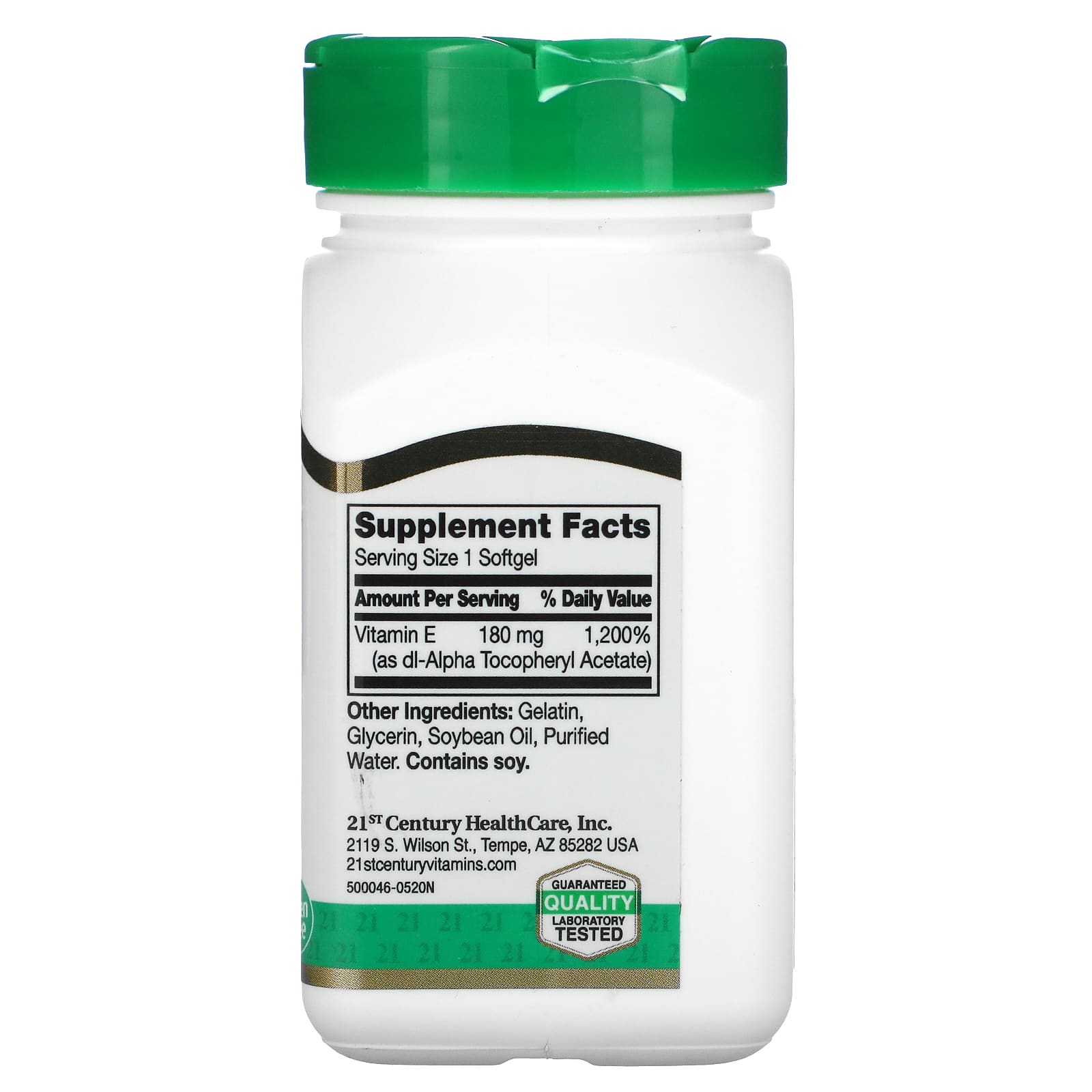 21st Century, Vitamina E, 180 mg (400 UI), 110 Cápsulas Softgel - Imagem 2