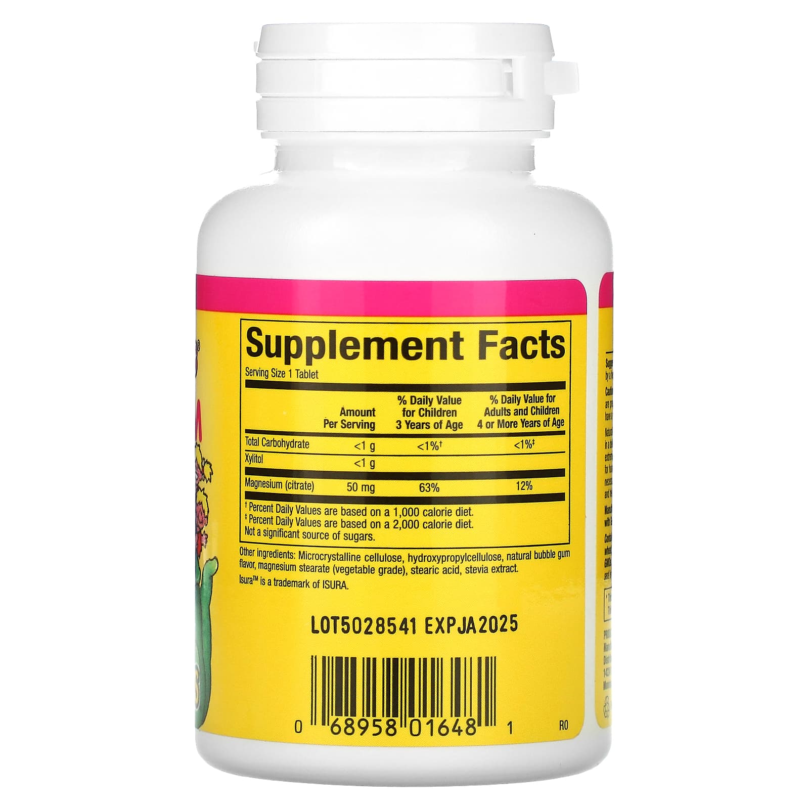 Natural Factors, Grandes Amigos, Citrato de Magnésio, Sabor de Chiclete, 50 mg, 60 Comprimidos Mastigáveis - Imagem 2