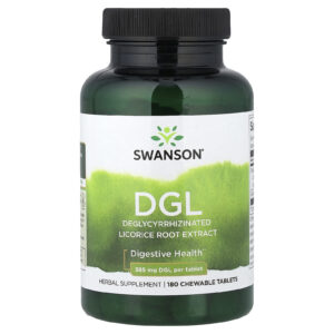 Swanson, DGL, 180 Comprimidos Mastigáveis