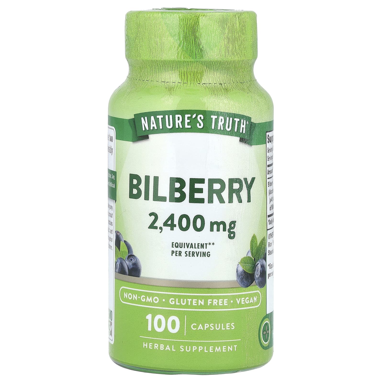 Nature's Truth, Mirtilo Europeu, 100 Cápsulas (1.200 mg por Cápsula)