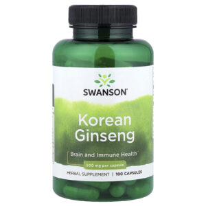 Swanson, Ginseng Coreano, 500 mg, 100 Cápsulas