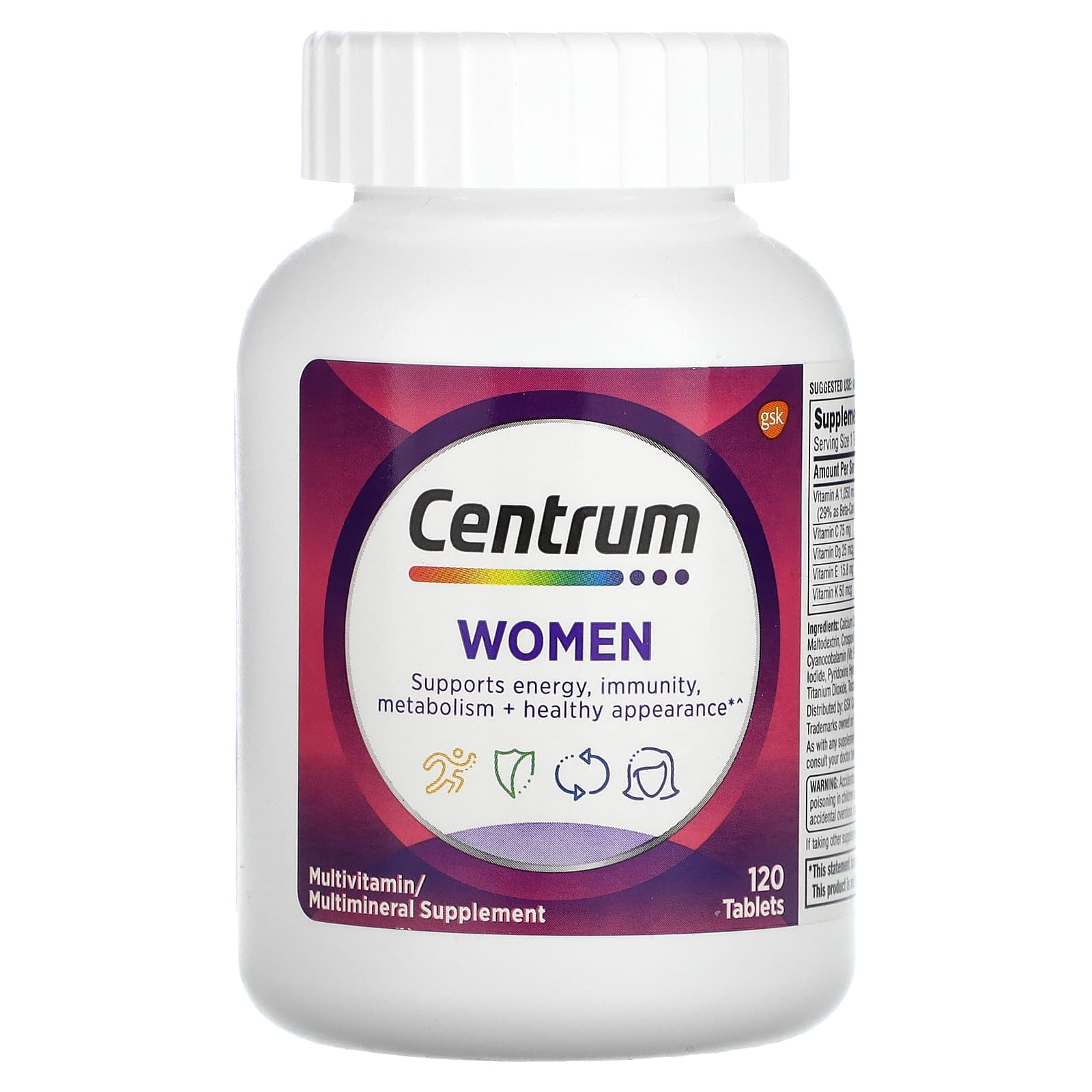 Centrum, Multivitamínico para Mulheres, 120 Comprimidos - Imagem 3