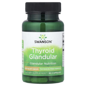 Swanson, Glândula da Tireoide, 200 mg, 60 Cápsulas