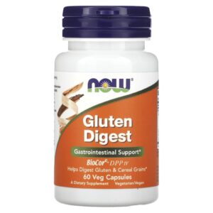 NOW Foods, Gluten Digest, 60 Cápsulas Vegetais