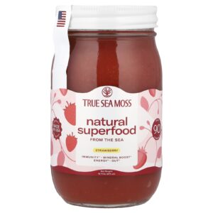 True Sea Moss, Superalimento Natural From The Sea, Morango, 473 ml (16 fl oz)
