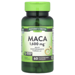 Nature's Truth, Maca-peruana, 1.600 mg, 60 Cápsulas de Liberação Rápida