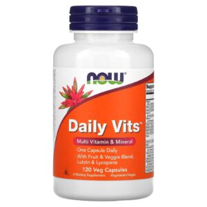 NOW Foods, Daily Vits, Multivitamínico e Minerais, 120 Cápsulas Vegetarianas