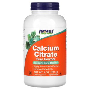 NOW Foods, Citrato de Cálcio, Pó Puro, 227 g (8 oz)